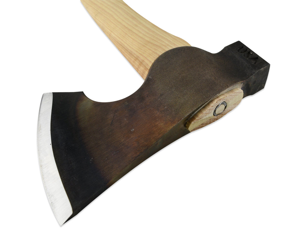 Agency 6 2lb Wood-Craft Camp Carver, 16" Curved Handle with Leather Mask