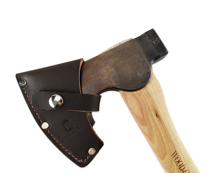 Agency 6 2lb Wood-Craft Camp Carver, 16" Curved Handle with Leather Mask