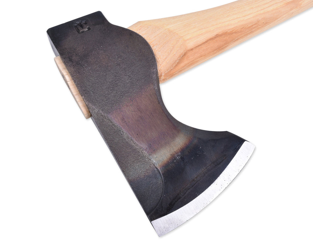 Agency 6 2lb Wood-Craft Pack Axe, 24″ Curved Handle with Leather Mask