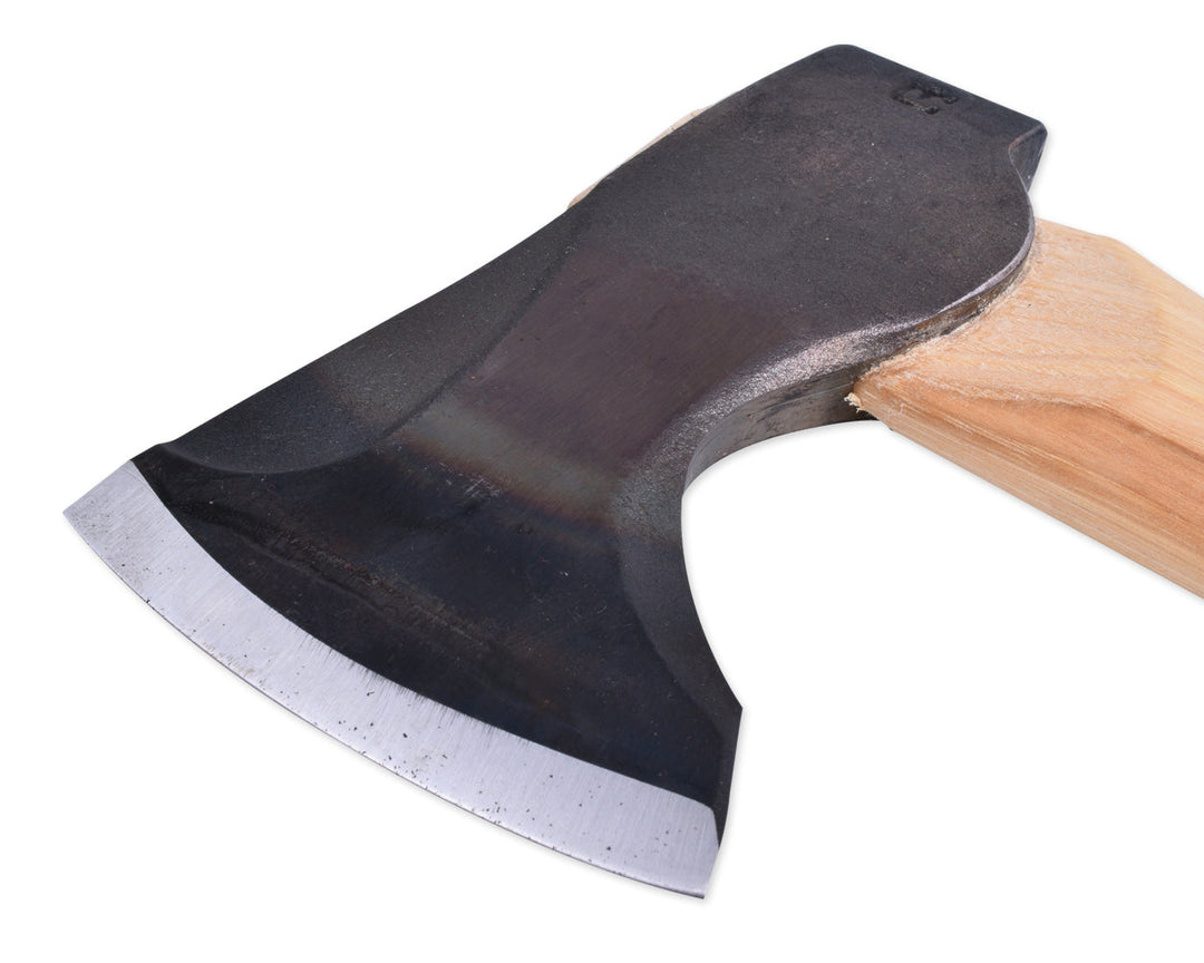 Agency 6 2lb Wood-Craft Pack Axe, 24″ Curved Handle with Leather Mask