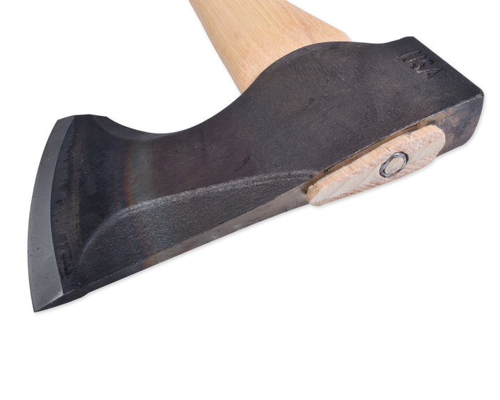 Agency 6 2lb Wood-Craft Pack Axe, 24″ Curved Handle with Leather Mask