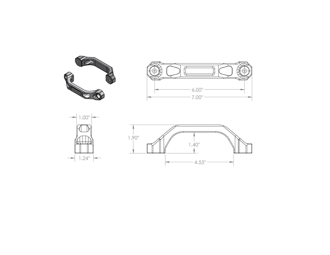 Agency 6 6" Billet Grab Handles - Pair