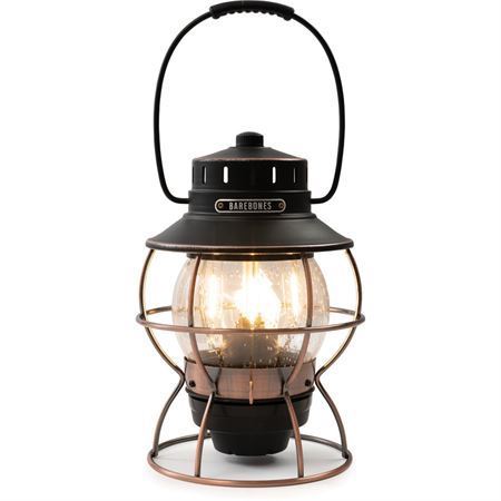 Barebones Living Railroad Lantern LED Rechargeable Vintage Lantern