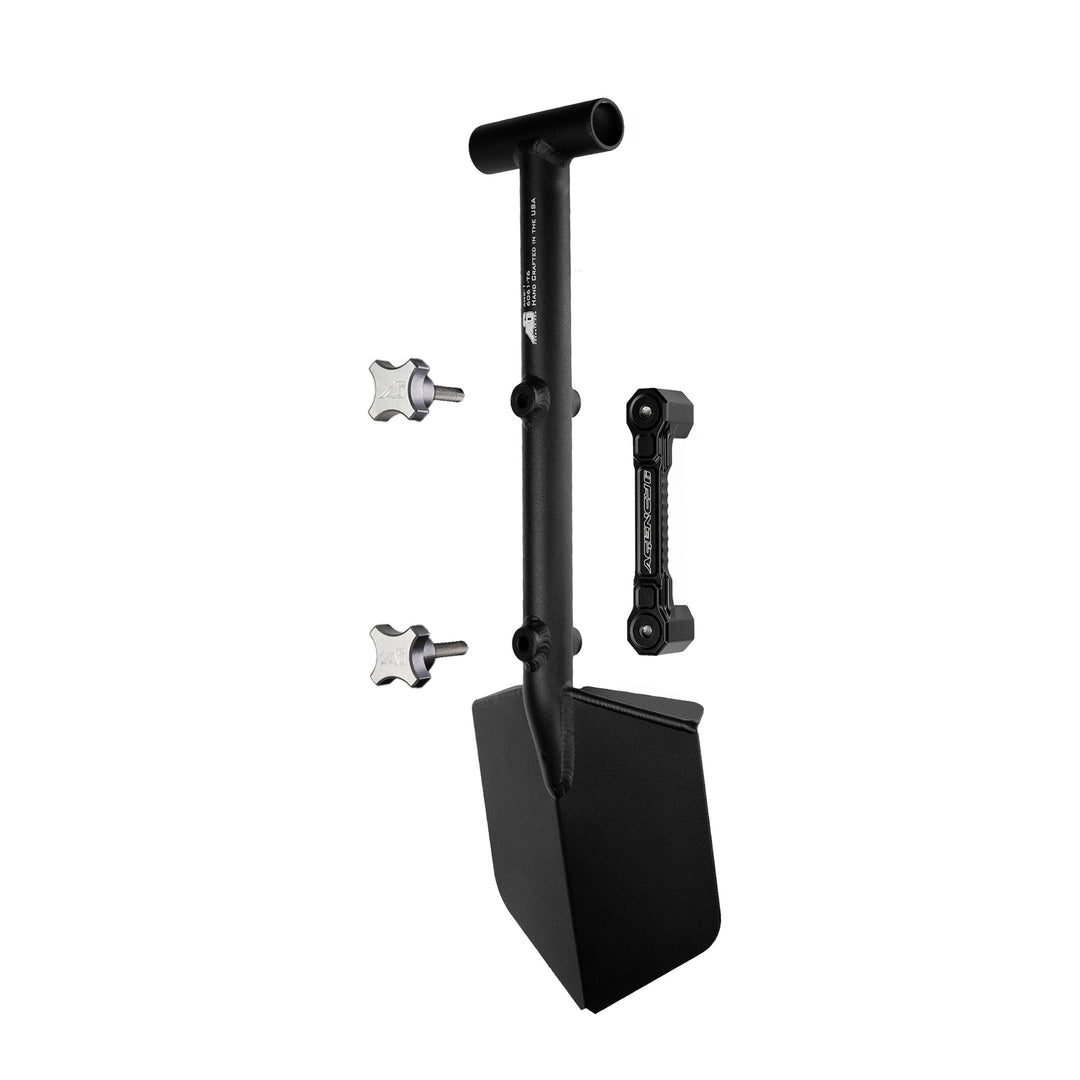 Agency 6 Shovel / Mount Combo - Black Mini Shovel / Black SSM with Knobs