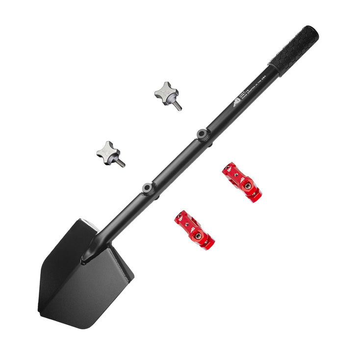 Agency 6 Shovel / Mount Combo - Black LONG Shovel / Red UMD with Knobs