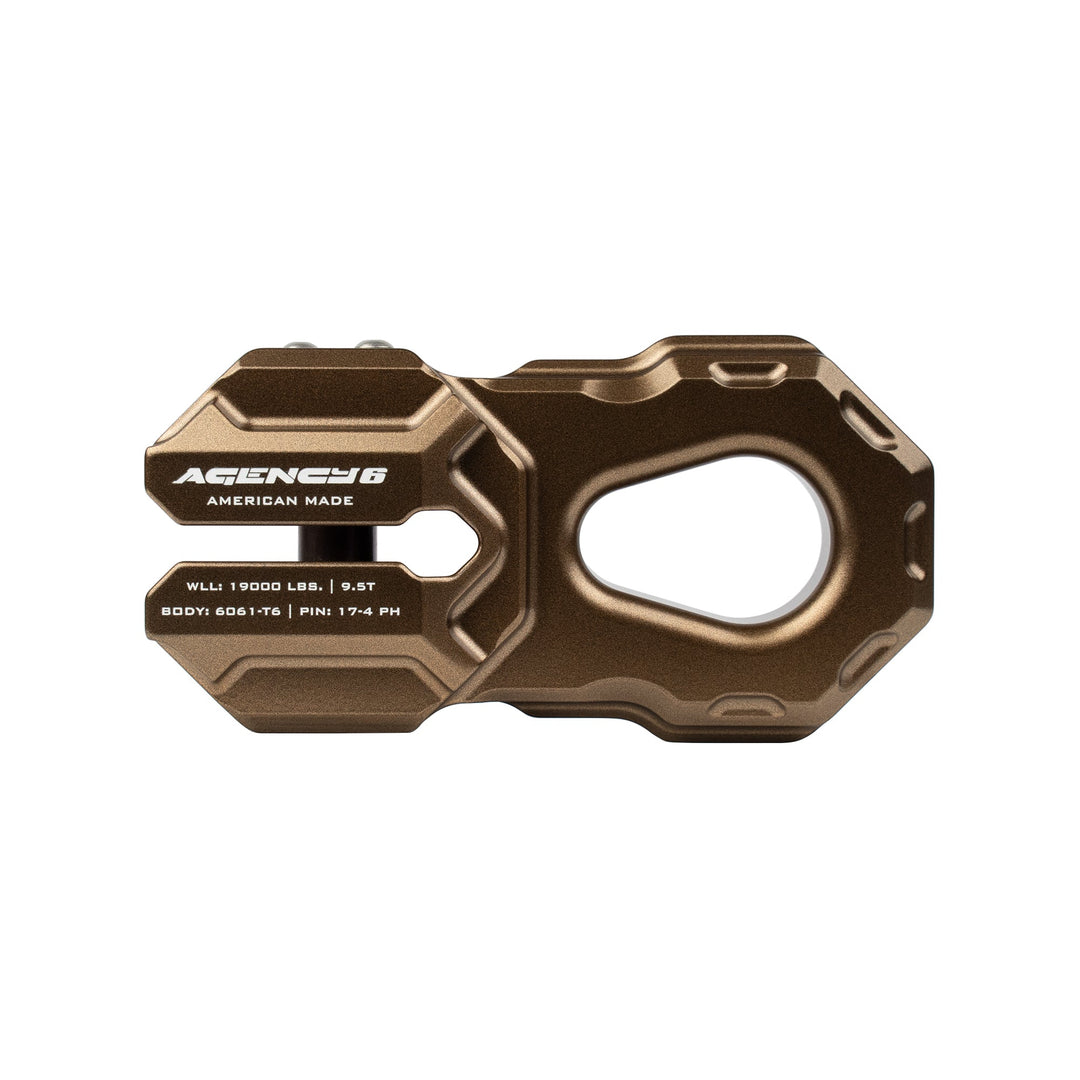 Agency 6 Billet Winch Shackle - Bronze