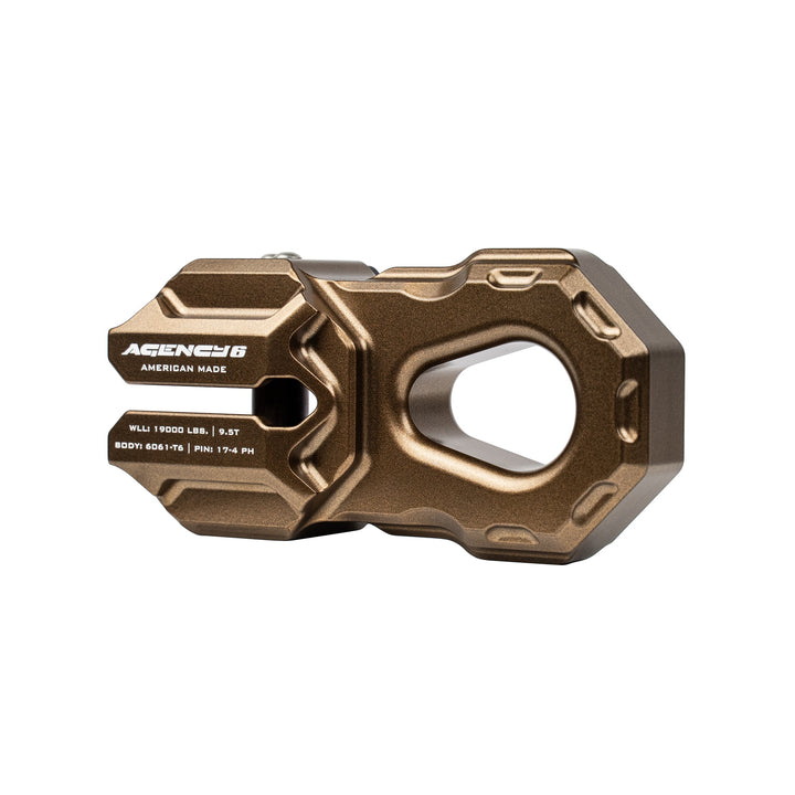 Agency 6 Billet Winch Shackle - Bronze