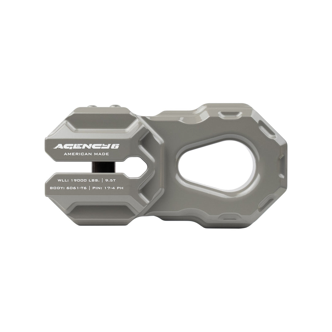 Agency 6 Billet Winch Shackle - Earth Grey