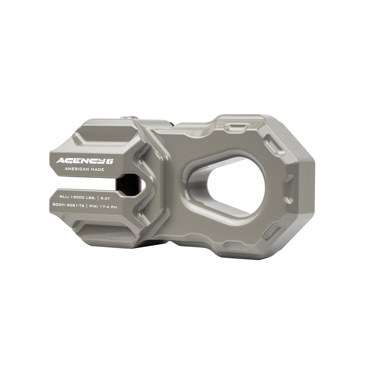 Agency 6 Billet Winch Shackle - Earth Grey