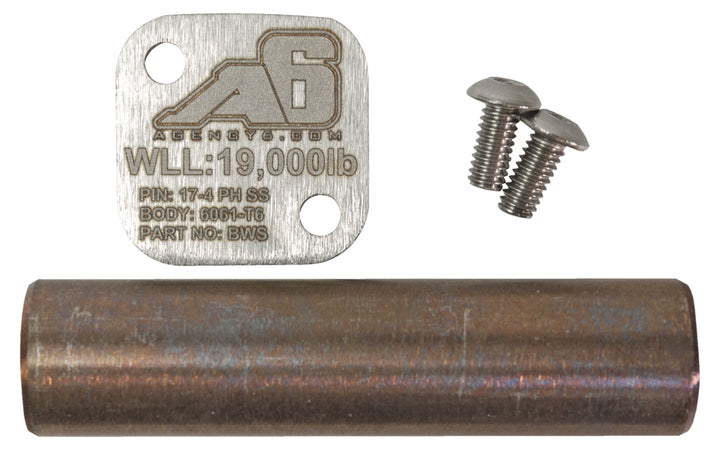 Agency 6 Billet Winch Shackle - RAW